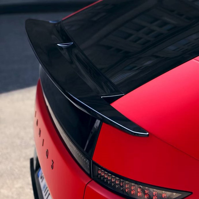 Hyundai IONIQ 3 Exterior Rear Spoiler Closeup 22 Ducktail 1X1